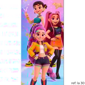 Guerreiras do K-pop - Capa de Painel Lateral Veste Fácil 100x200 Helanca 100x200   Veste Fácil 