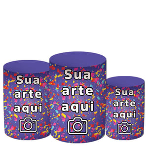 Personalizado - Trio de Capas de Cilindros Helanca    Elástico a toda volta 