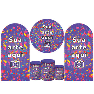 Personalizado - Kit Casadinho Helanca    Elástico a toda volta Painel redondo + trio de cilindros + romanos e este fácil