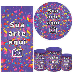 Personalizado - Kit Casadinho Helanca    Elástico a toda volta Painel redondo + trio de cilindros + lateral e Veste fácil