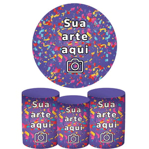 Personalizado - Mini Kit Helanca    Elástico a toda volta Mini painel 50cm + mini cilindros de mesa e este fácil