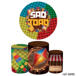Festa Junina/Arraiá - Kit Festa Helanca    Elástico a toda volta Conjunto de capas e veste fácil