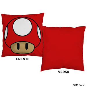 Mario Bros - Almofada Microfibra 40x40 4x4   Almofada