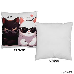 Gatinhos - Almofada Microfibra 40x40 4x4   Almofada