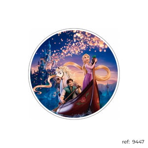 Rapunzel Enrolados - Capa de Painel Redondo