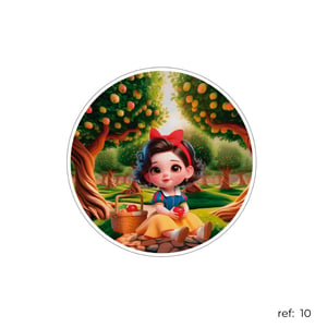 Branca de Neve - Capa de Painel Redondo