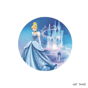 Princesa Cinderela - Capa de Painel Redondo