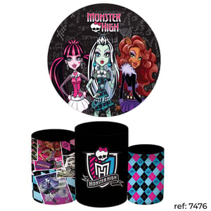 Monster High - Kit Festa (Painel 150cm + Trio de Cilindros)