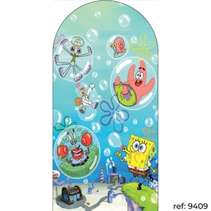 Bob Esponja - Capa de Painel Romano Veste Fácil 100x200