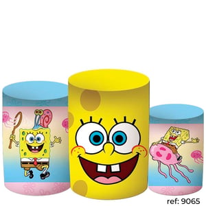 Bob Esponja - Trio de Capas de Cilindros Helanca    Elástico a toda volta 