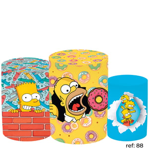 Simpsons - Trio de Capas de Cilindros Helanca    Elástico a toda volta 