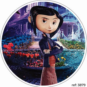 Coraline - Capa de Painel Redondo Helanca    Elástico a toda volta 