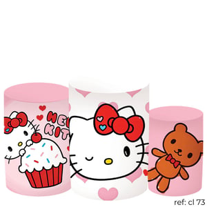 Turma Sanrio - Trio de Capas de Cilindros Helanca    Elástico a toda volta 