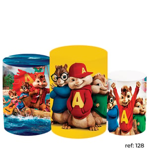 Alvin e os Esquilos/Esquiletes - Trio de Capas de Cilindros Helanca    Elástico a toda volta 