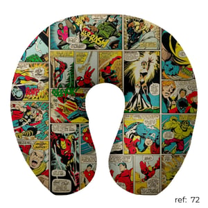 Geek - Almofada de pescoço Microfibra 40cm x 35cm   Fechamento: Costura reforçada, sem zíper. Almofada de pescoço para viagem