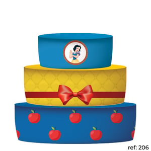 Disney variados - Bolo Fake Helanca    Veste Fácil Trio de capas