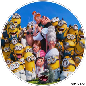 Meu Malvado Favorito/Minions - Capa de Painel Redondo Helanca    Elástico a toda volta 
