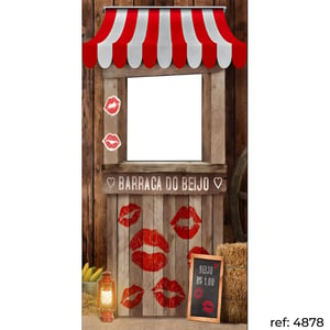 Festa Junina/Arraiá - Capa de Painel Lateral Vazado Veste Fácil 100x200 Helanca 100x200   Veste Fácil Conjunto de capas e veste fácil