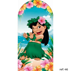 Lilo & Stitch - Capa de Painel Romano Veste Fácil 100x200 Helanca 100x200   Veste Fácil 