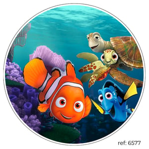 Procurando o Nemo - Capa de Painel Redondo Helanca    Elástico a toda volta Mini Painel 50cm, Painel Médio 130cm e Painel Padrão 150cm