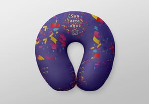 Personalizada - Almofada de Pescoço Microfibra 40cm x 35cm   Fechamento: Costura reforçada, sem zíper. Almofada de pescoço para viagem