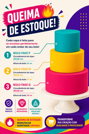 Queima de Estoque - Bolo Fake