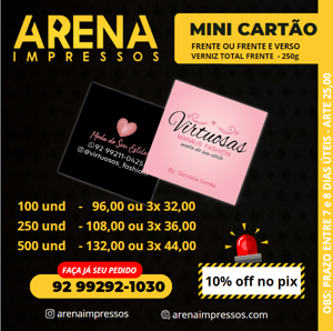 Cartão Visita - Retrovisor Papel Couchê 250g 5x18 Centímetros Frente e Verso Colorido Verniz Total Frente Corte Especial Entrega em até 5 dias úteis