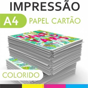 Impressão papel cartão Papel cartão 180g A4 4x0   