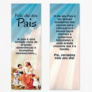 Marcador de Página Personalizado 15x5cm Papel Couchê Brilho 300gr 15x5cm 4x4 Impressão Frente e Verso Sem verniz Refile 
