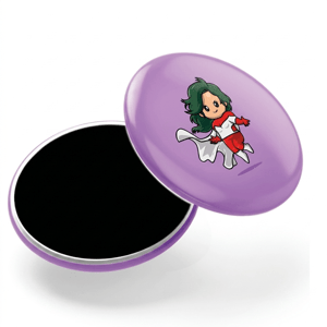 Botton em alumínio com imã Tamanho 5,5cm Papel fotográfico 5,5cm /  Redondo - Personalizado / Formato de imagem,Corel, PDF,JPEG ou PNG Impressão digital em qualidade fotográfica, sem limite de cores Base em metal Acabamento em plástico de poliéster Os produtos não são embalados individualmente
