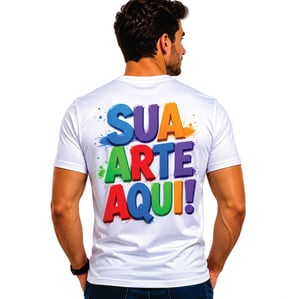 Camiseta Personalizada em Poliéster | Sua Arte, Foto ou Logo