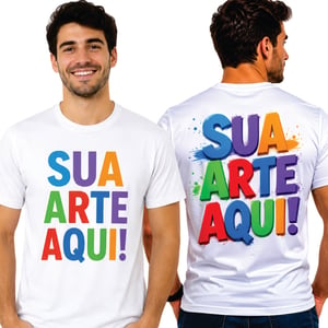 Camiseta Personalizada em Poliéster | Sua Arte, Foto ou Logo