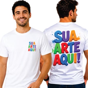 Camiseta Personalizada em Poliéster | Sua Arte, Foto ou Logo