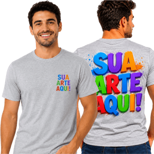 Camiseta Personalizada em Poliéster | Sua Arte, Foto ou Logo