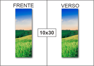 Panfleto | 4x4 | Couchê 150g | 10x30cm Couchê 150g Arte 102x302mm 4x4 (Cores Frente e Verso)   