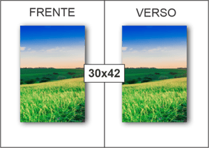 Panfleto | 4x4 | Couchê 150g | 30x42cm Couchê 150g Arte 302x424mm 4x4 (Cores Frente e Verso)   