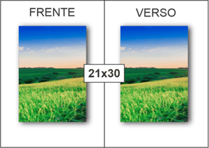 Panfleto | 4x4 | Couchê 150g | 21x30cm Couchê 150g Arte 202x302mm 4x4 (Cores Frente e Verso)   