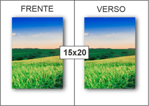 Panfleto | 4x4 | Couchê 170g | 15x20cm | Verniz Localizado Couchê 170g Arte 150x200mm 4x4 (Cores Frente e Verso) Fosco com Verniz Localizado Frente e Verso  