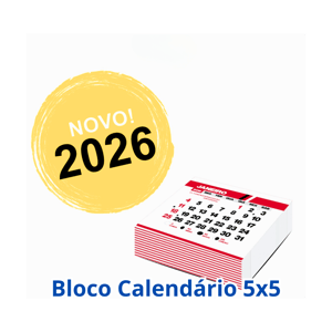 Blocos de Calendário para Destacar 50mm x 50mm Apergaminhado 56g  2x0   Produto para aplicação em ímã.