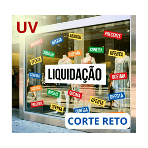 Adesivo Vinil | Impressão UV PREMIUM| Corte Reto Vinil Livre 4x0 (Só Frente)   *** Garantia 2 anos. Durabilidade de 2 a 5 anos (área externa). Mais resistente a arranhões.