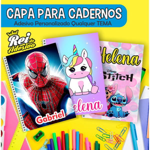 ADESIVAÇÃO CAPA DE CADERNO      
