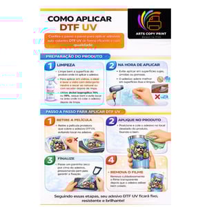 DTF UV Adesivo Folha A4