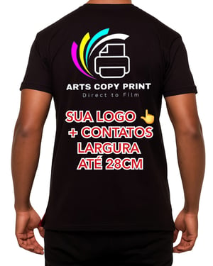 Camiseta Personalizada*ARTE DO CLIENTE* Preta MAlha PV