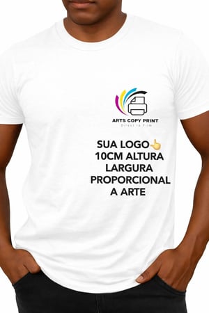 Camiseta Personalizada  Branca Poliéster