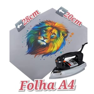 DTF Têxtil Folha A4 e A3  Estampa Colorida A4    