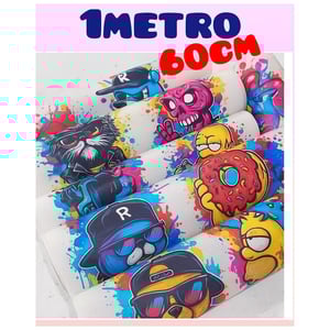 DTF Têxtil Metro (60cm de largura)  Estampa Colorida metro linear    