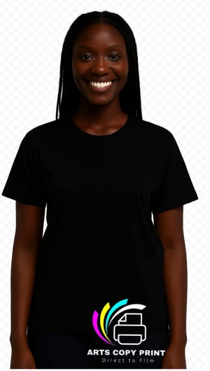 Camiseta *Lisa Preta Malha PV* Tecido Malha PV Sem estampa    