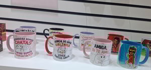 Caneca Personalizada*Alça Colorida* Porcelana  Cores sortidas   