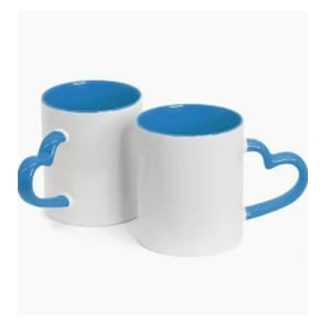 Caneca P/ sublimação *CORAÇÃO * AZUL Porcelana  Cores sortidas   