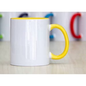 Caneca P/ sublimação *Colorida* AMARELA Porcelana  Cores sortidas   
